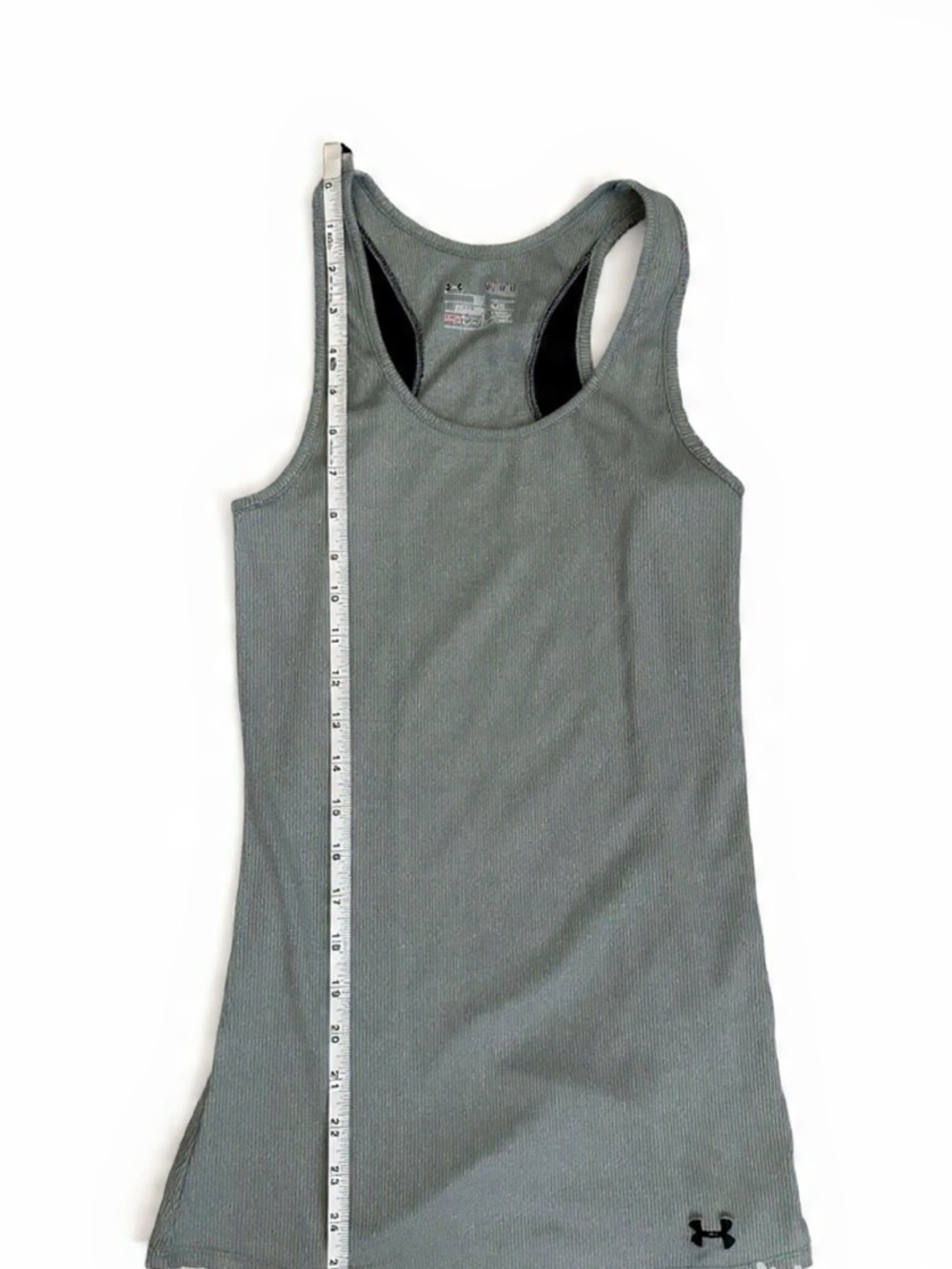 Under Armour Light Gray Ribbed Racerback Tank - Picture 6 of 7